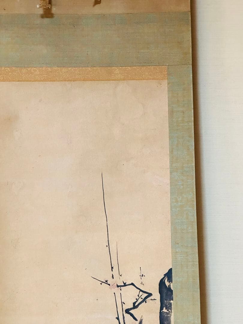 晴川庄眼　養信筆　　梅と鶴の図