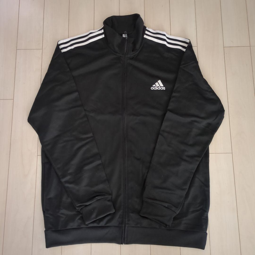 【新品タグ付・稀少品サイズ5XO】adidas ブラック ジャージ上下セット