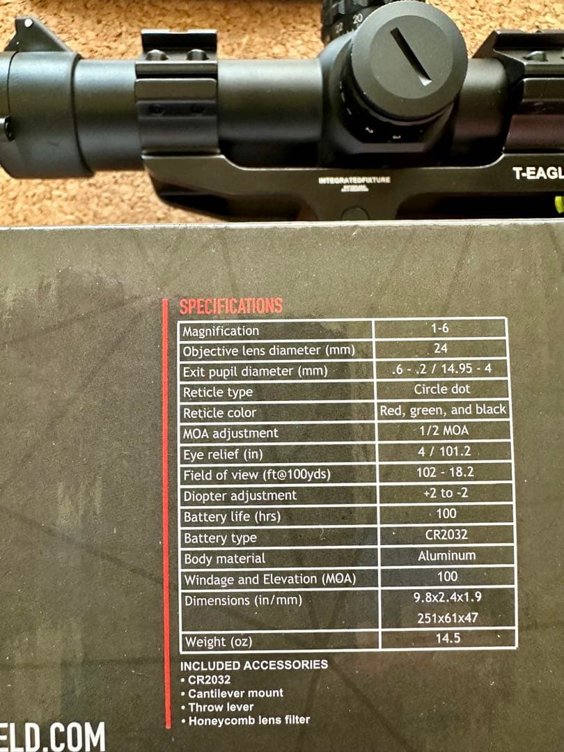 Firefield Rapidstrike 1-6x24 20mm対応マウント付