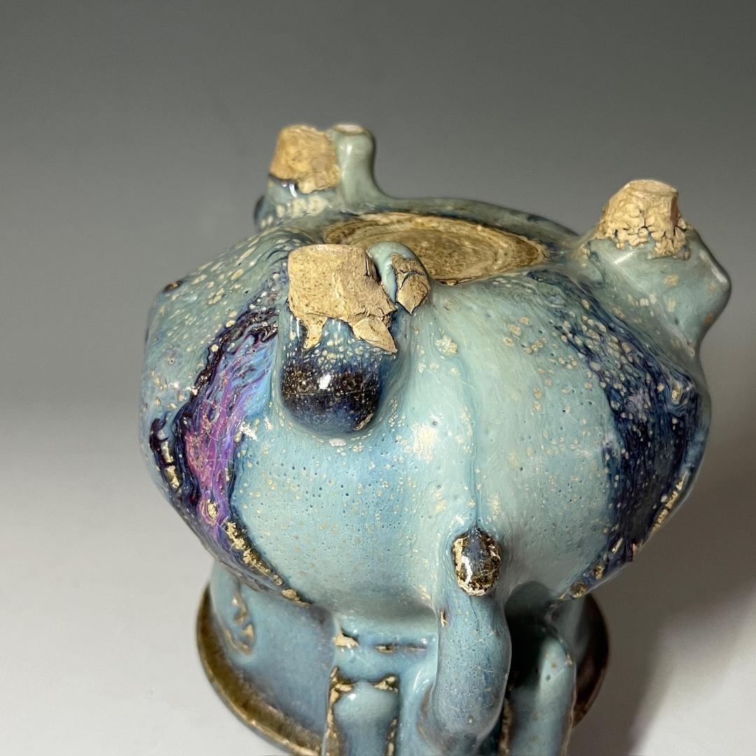 唐物 鈞窯三足香炉 元時代 中国美術 古玩 SN33