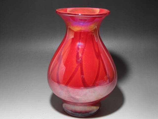 ☆　藤田喬平　ガラス花瓶　目をひく一品です☆y578