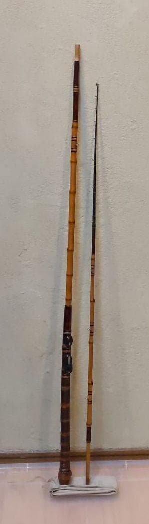 d411093カワハギ 1.98GSIC12袋白銘印セミ鯨穂 根掘糸巻き津軽黒