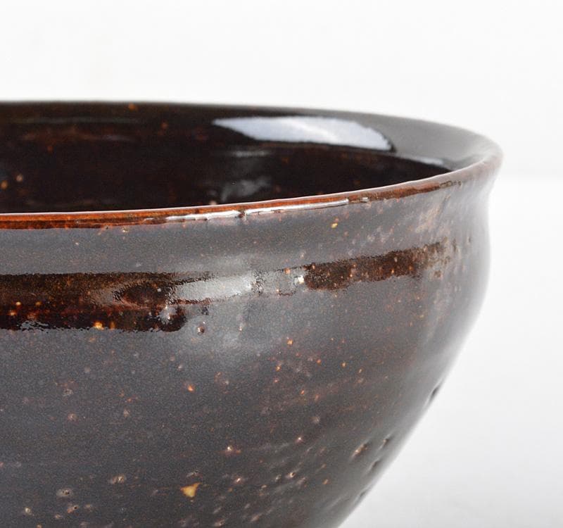 茶道具　板谷波山作　黒釉　天目茶碗　仕覆付　共布共箱　D　R4862