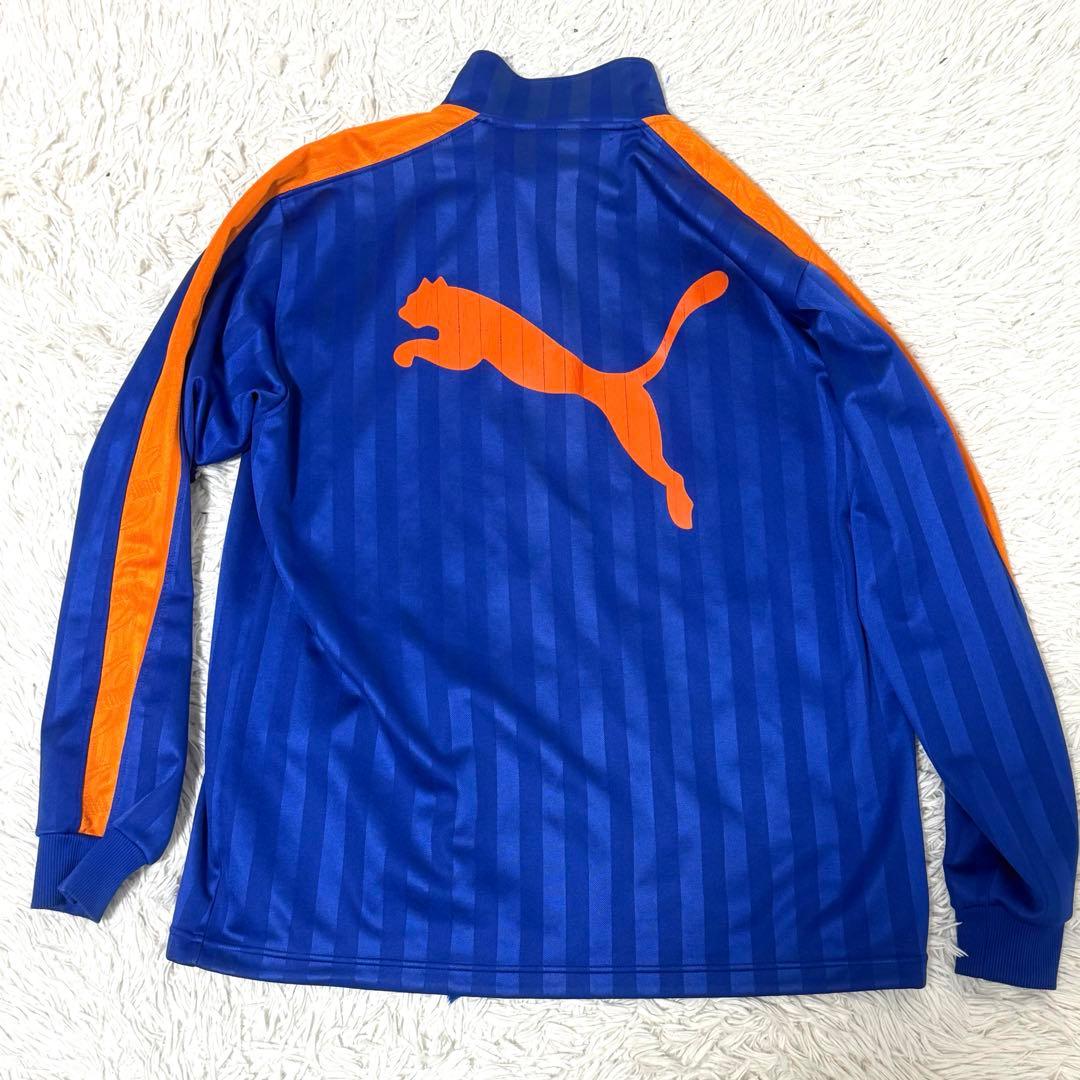 PUMA 日本製 ジャージ セットアップ 90s ブルー×オレンジ O サイズ