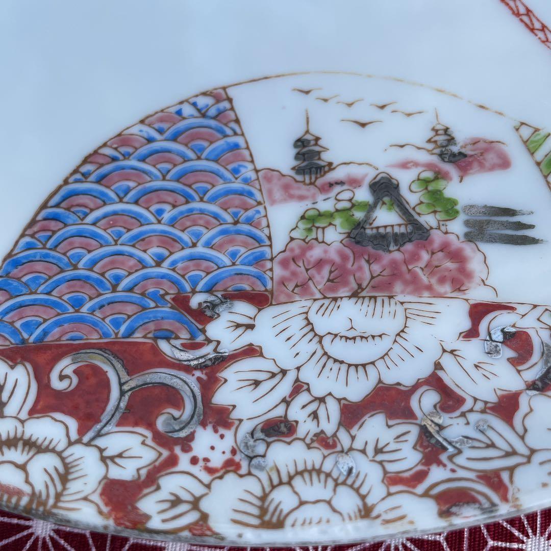 【斎光】　瓢箪絵付け大皿