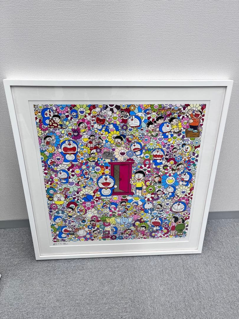 村上隆　TAKASHI MURAKAMI 額付きドラえもん どこでもドア