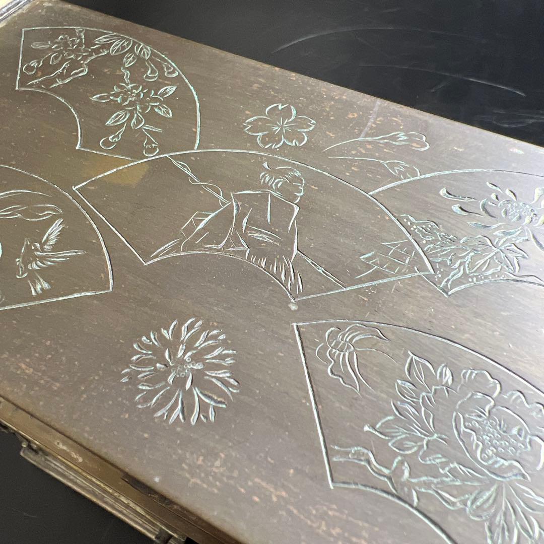 時代　金工　小引き出し　1012g/高さ13.8㎝　東Y7-0718⭐︎1Fトニオ