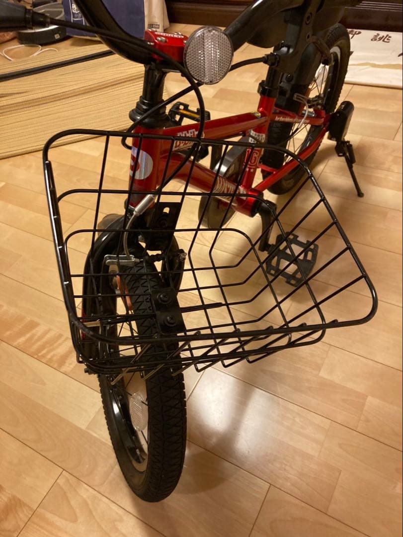 アイデス　d-bike 自転車　カゴ　補助輪　付き　赤　キッズ　ストライダー