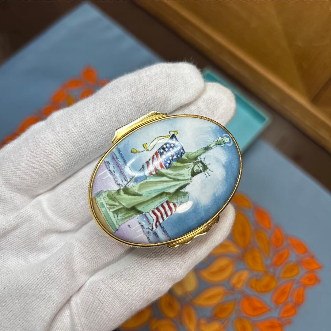 HALCYON DAYS 自由の女神像　ティファニーデザイン　小物入