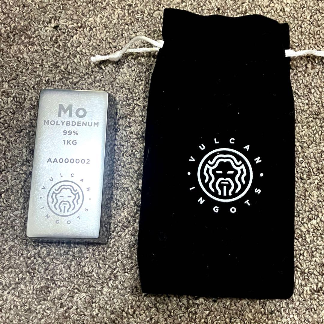 希少　モリブデン　インゴット1kg レアメタル　元素標本　molybdenum