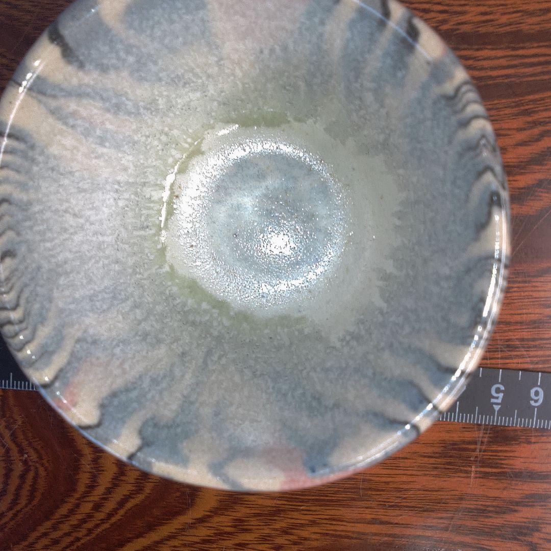 骨董５ マーブル模様の陶器製茶碗