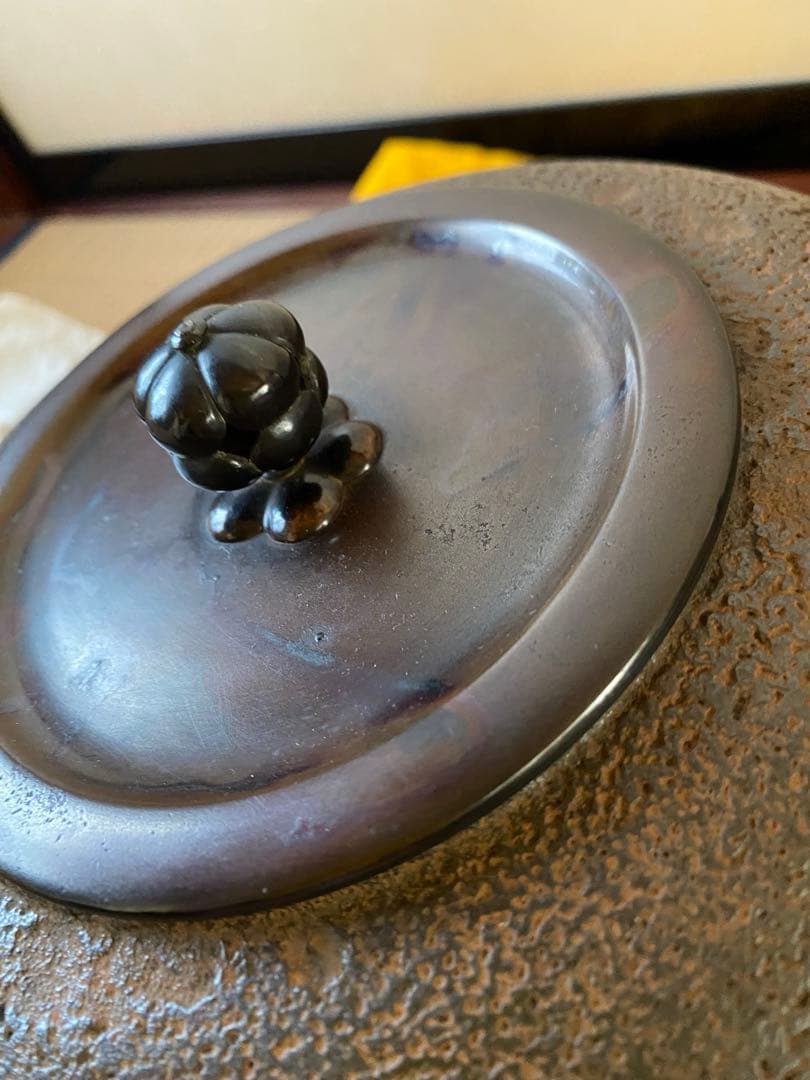 ふくべ釜　釜師　門脇喜平氏作