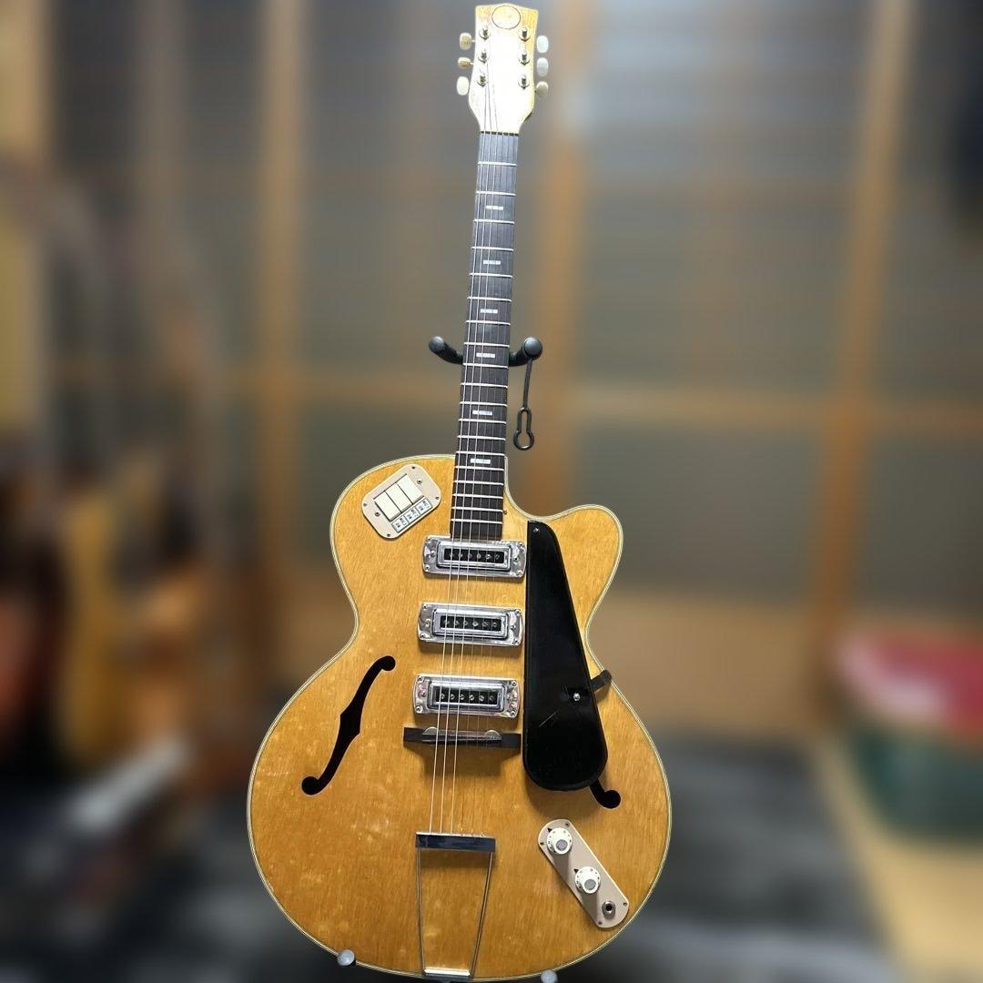 TEISCOセミホロウボディ 3ピックアップフルアコギター