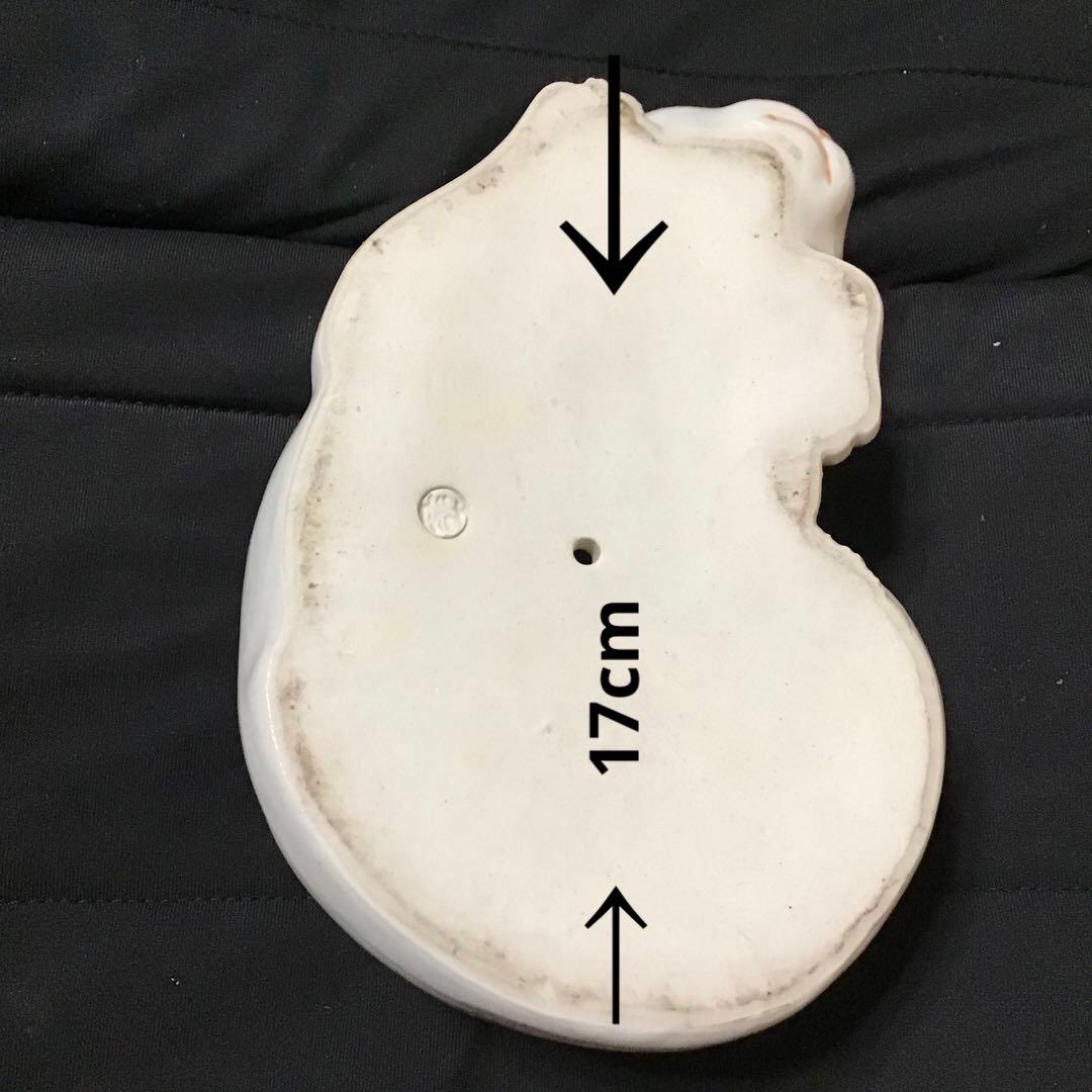 昭和レトロ　陶器　焼き物　眠り猫　眠りネコ　2匹　縁起物　置物