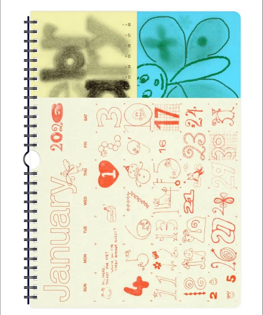 カレンダー・スケジュール opnner Risograph Calendar 2026