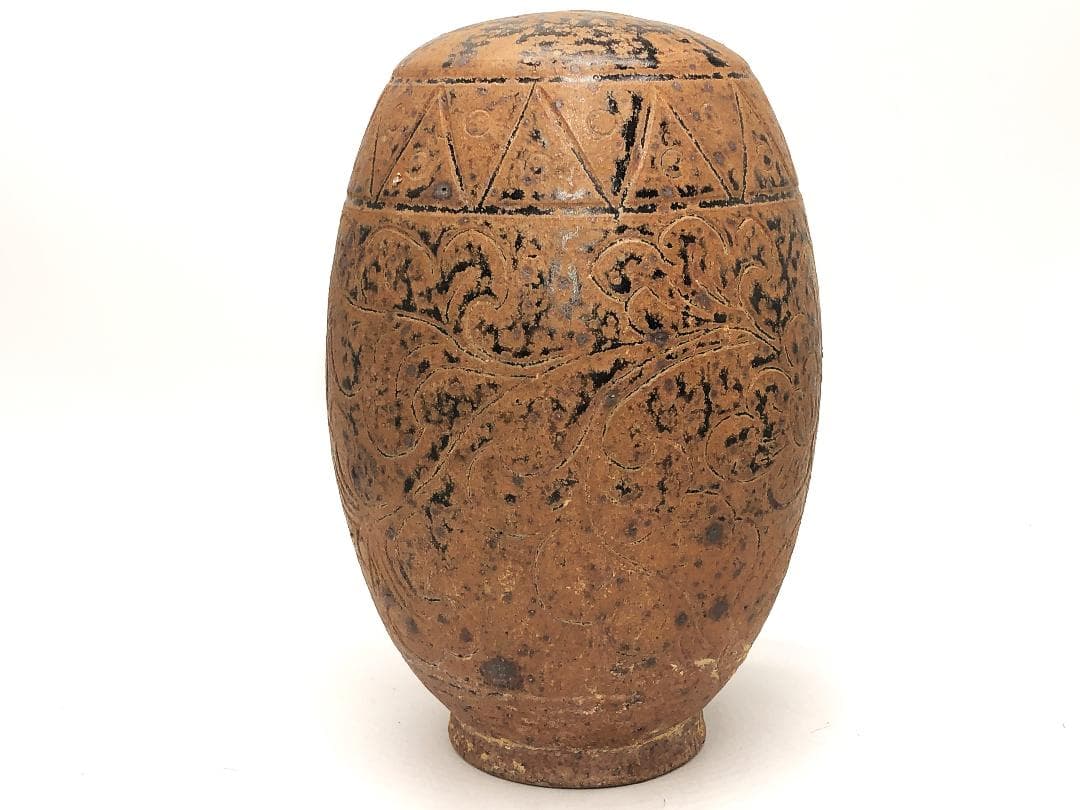 【 緑釉横口壺 】　大陸伝来蔵出品　博物館・資料館収蔵級