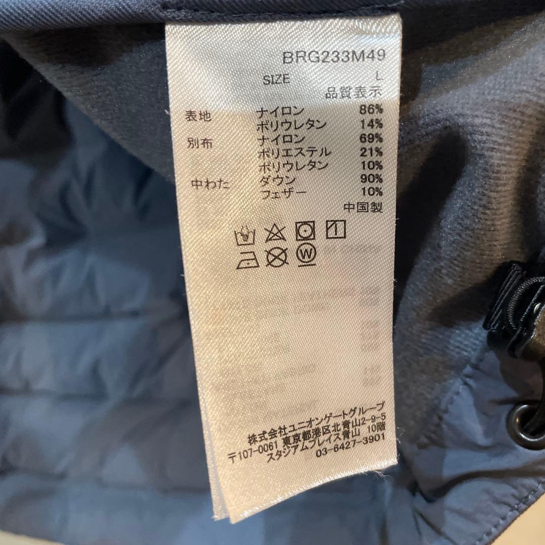 【美品】ブリーフィングゴルフ メンズ ハイブリッドダウンパーカー Lサイズ