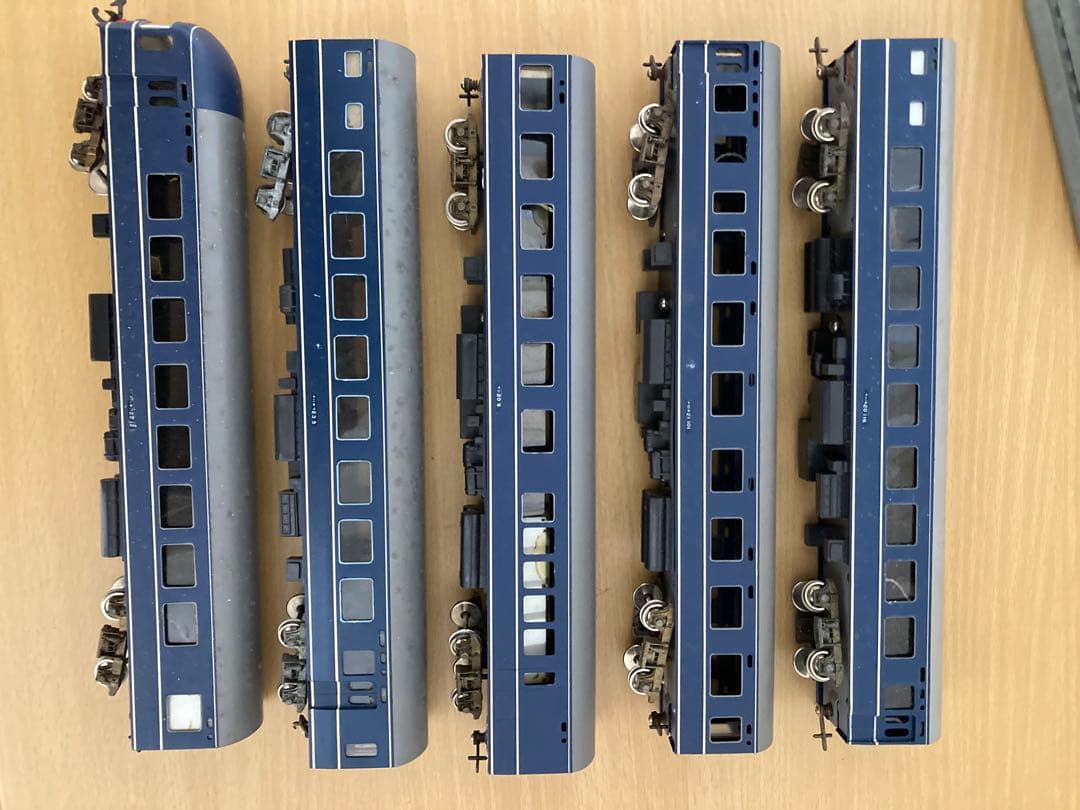 HOゲージ鉄道模型 20系ブルートレイン5両セット ジャンク