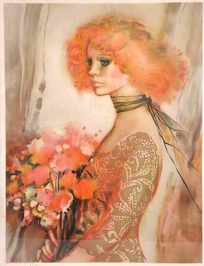 今井幸子 リトグラフ 肖像画 人物画 絵画