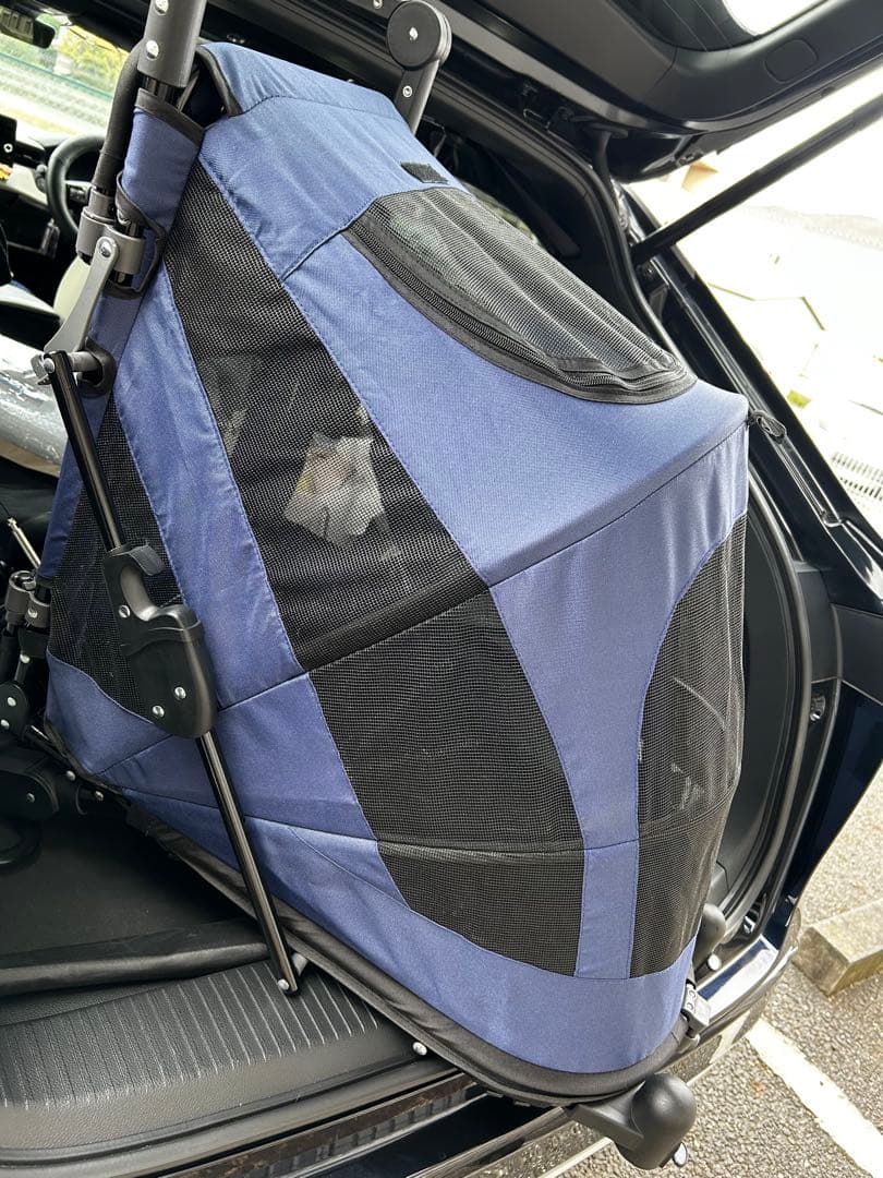 ペットキャリー　カート 犬　猫　ネイビー　美品