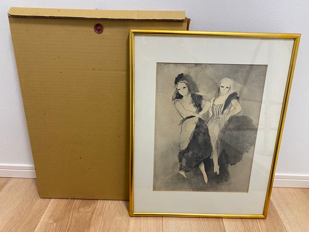 『ダンスの対話より』 / マリー・ローランサン / 直筆サイン 額装 リトグラフ