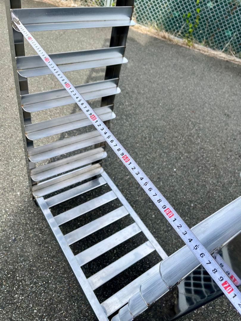 ステンレストンボラック　パンラック　トレーラック　キャスター付き　14枚