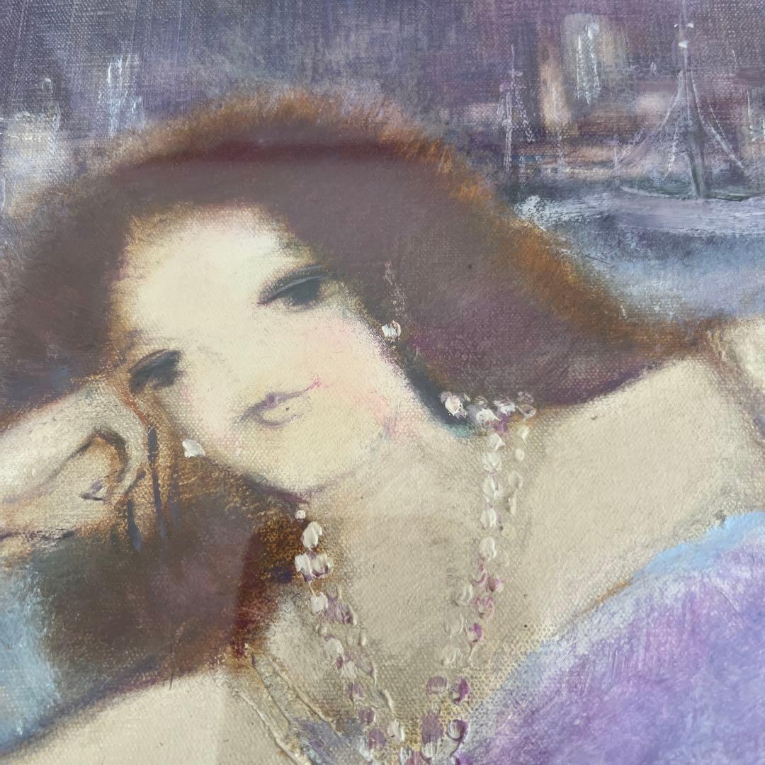 油彩　油彩画　松任谷千鶴　『シンガポールのマリザ』