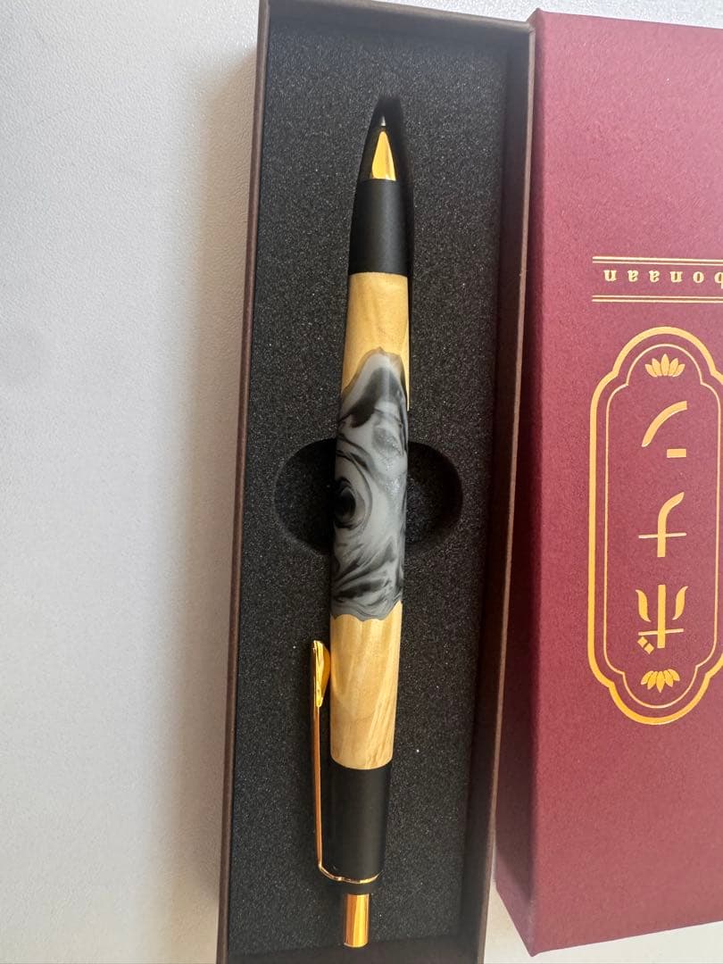 【新品・未使用】ボナンペン シャープペンシル（レジンウッド・土星／真鍮金具）