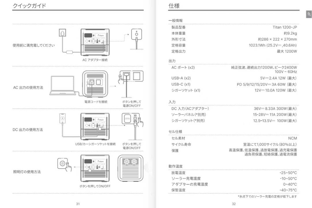 Arkpax Titan 1200 ポータブル電源