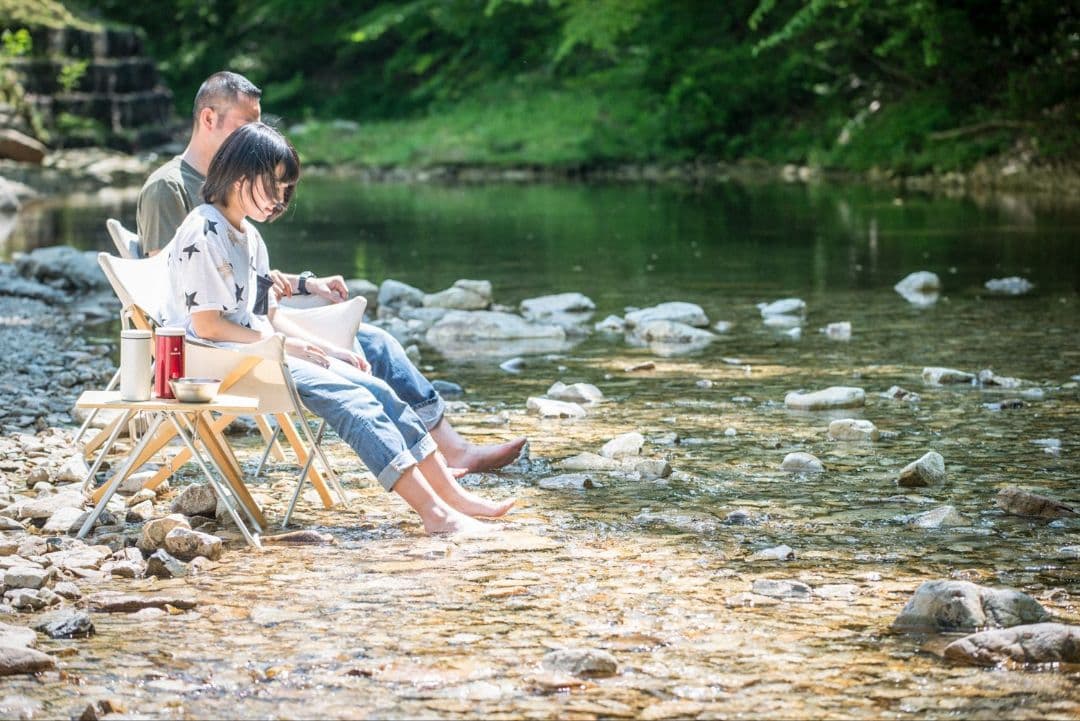 【廃盤品】Peakスノーピーク Take!チェア　オレンジ　黄　折畳椅子