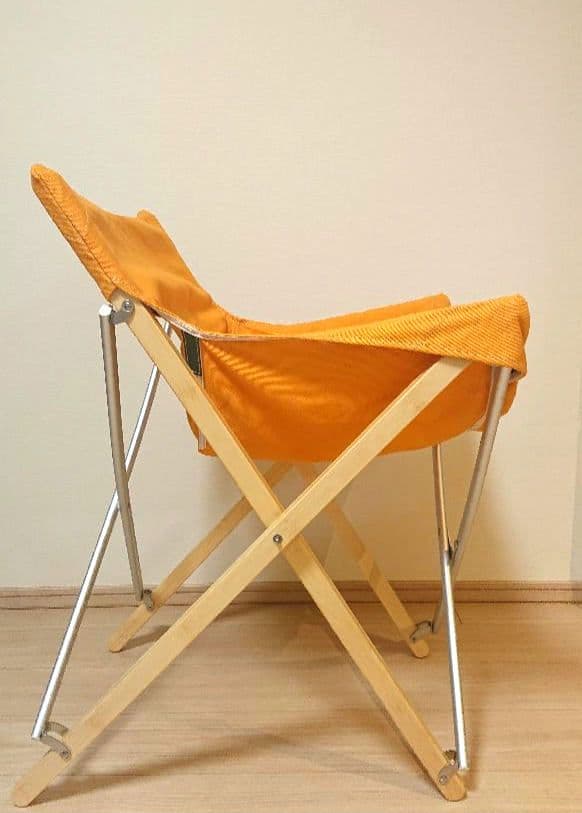 【廃盤品】Peakスノーピーク Take!チェア　オレンジ　黄　折畳椅子