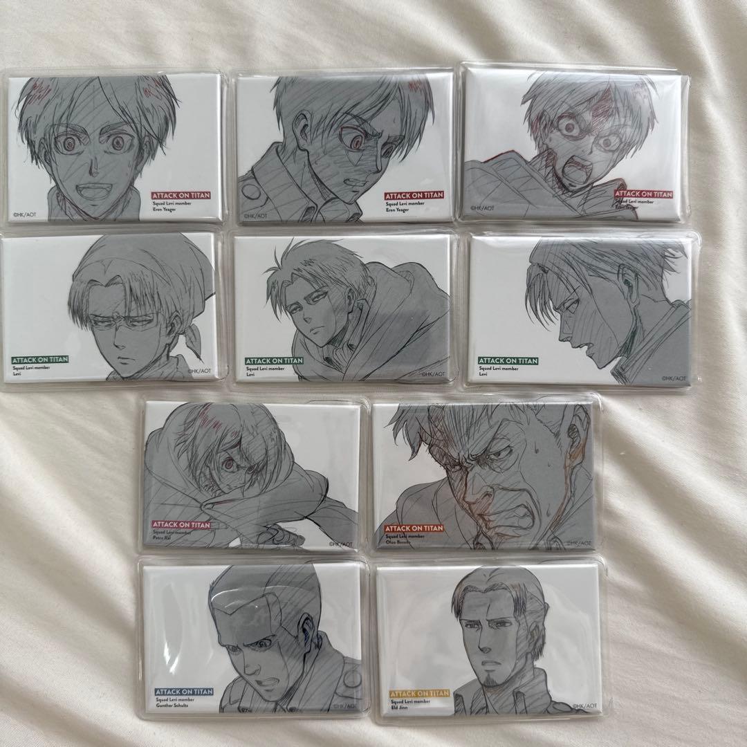 進撃の巨人 スクエア缶バッジコレクション 第2弾 WIT STUDIO コンプ