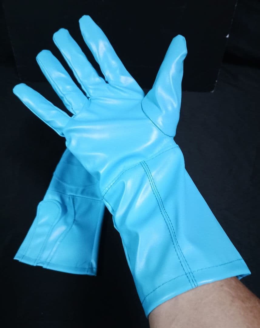 ★未使用 コスプレ グローブ ライト ブルー コスチューム 1号 2号 手袋