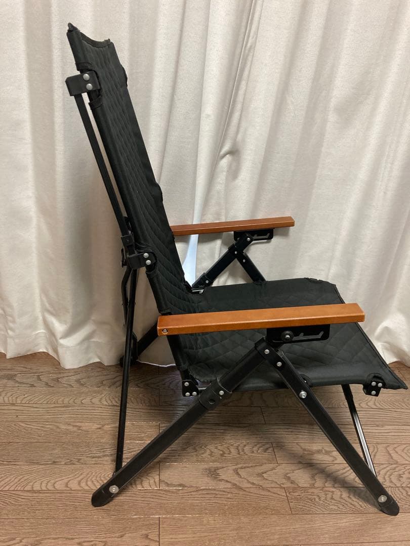 高背折りたたみ椅子 ブラック