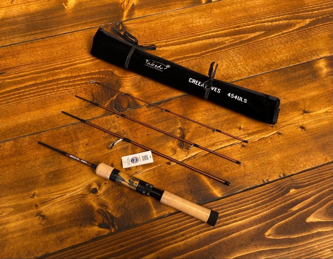 トラウトロッド　パックロッド　スピニングロッド　渓流釣り　天然木グリップ　源流