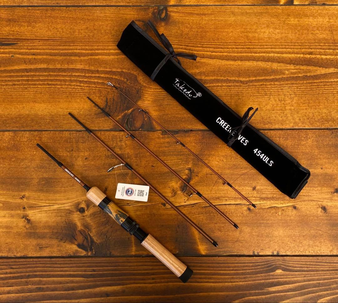 トラウトロッド　パックロッド　スピニングロッド　渓流釣り　天然木グリップ　源流