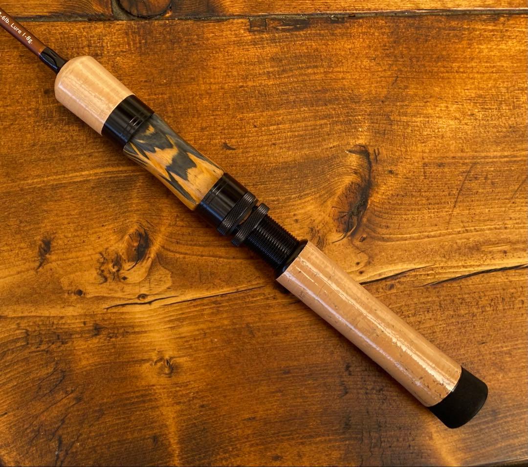 トラウトロッド　パックロッド　スピニングロッド　渓流釣り　天然木グリップ　源流