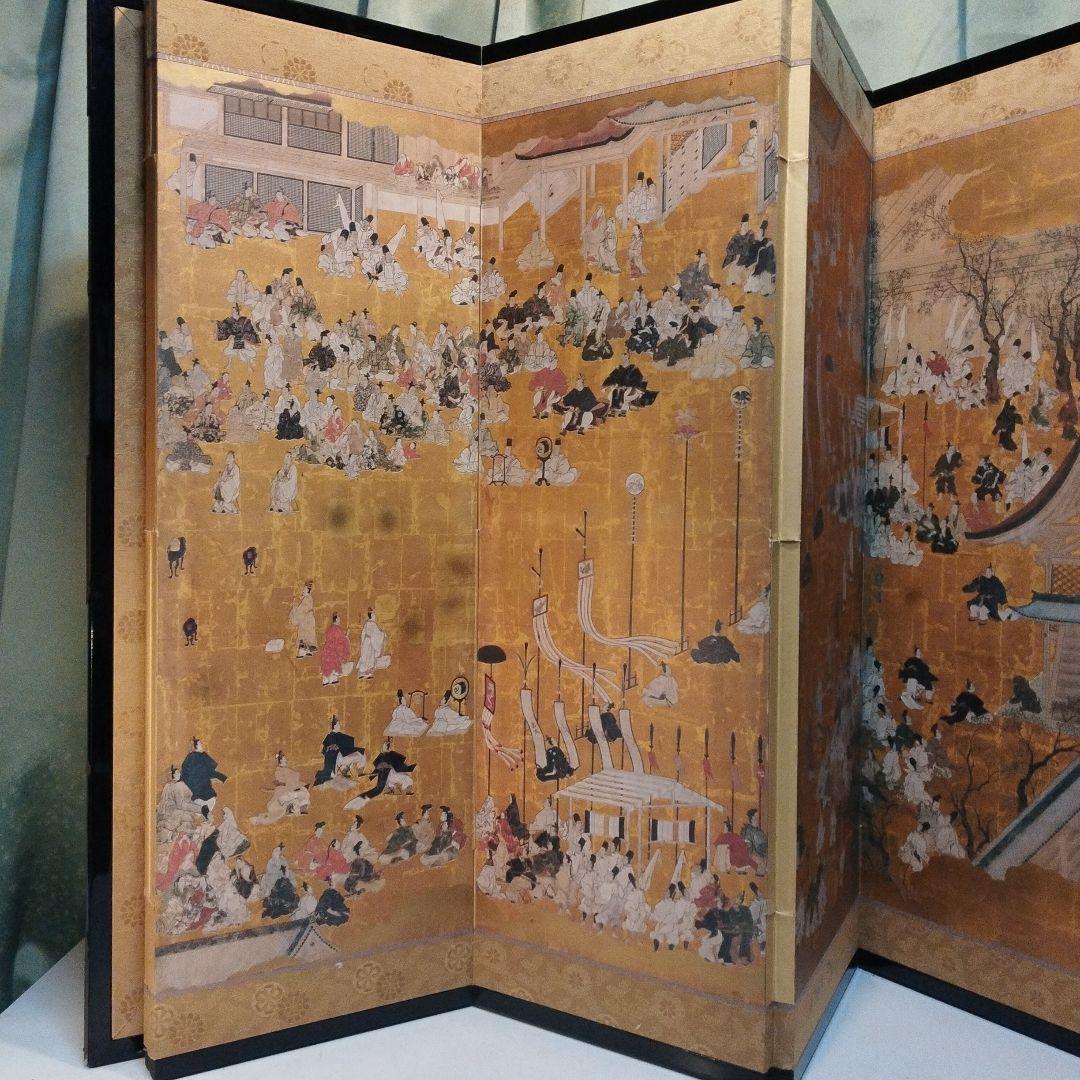 明治天皇御即位式図屏風　ネルソンアトキンス美術館蔵　1990年 複製　屏風