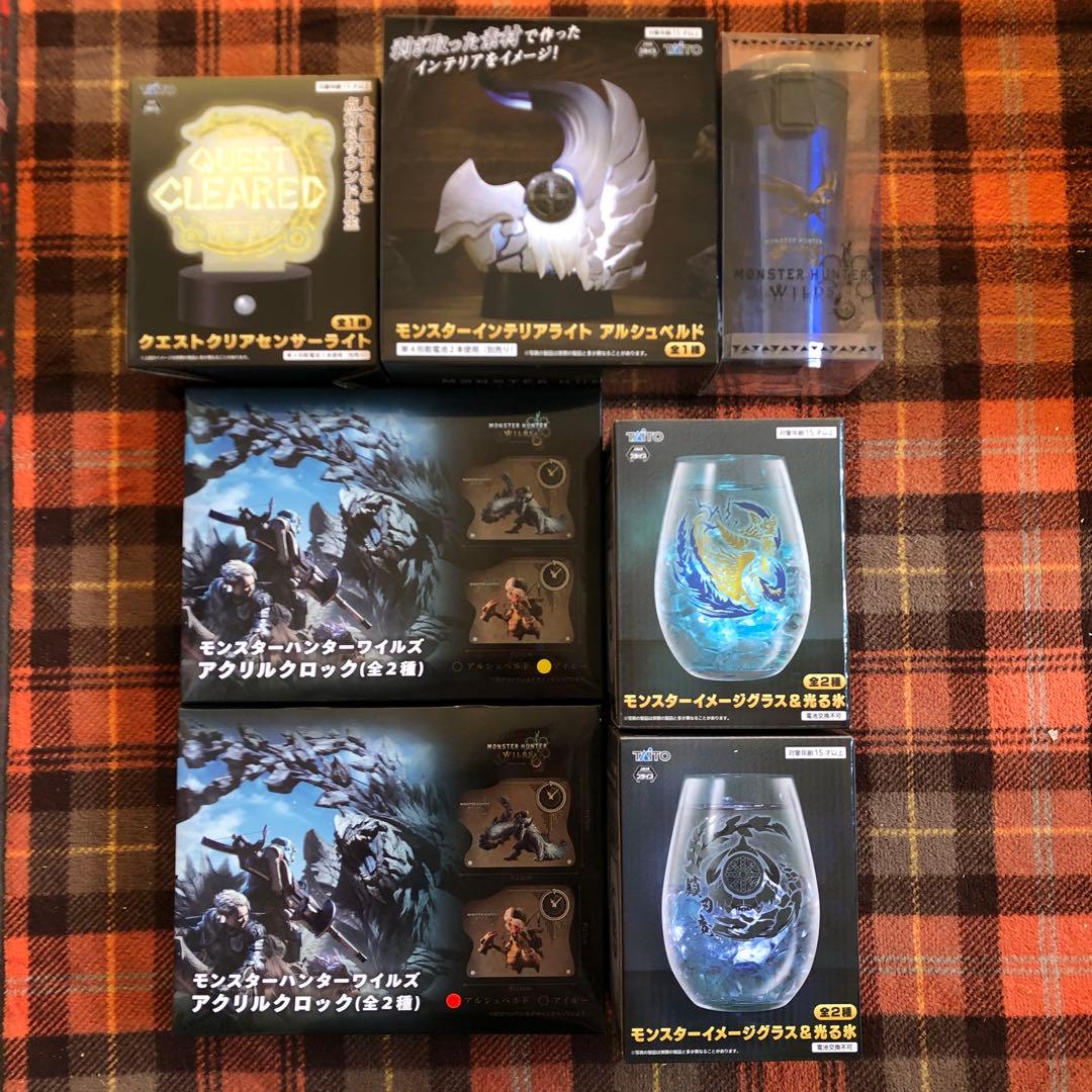 モンスターハンターワイルズ イメージグラス インテリアライト プライズ 7点