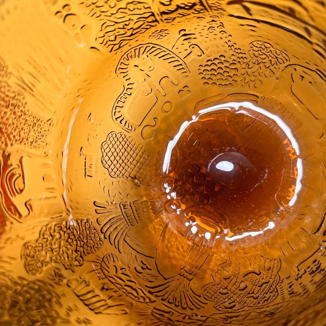 廃盤　レア オイバトイッカ　ファウナ　花瓶　器　ガラス　16cm ブラウン