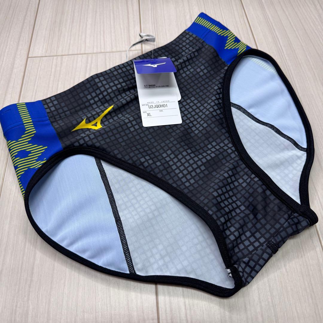 ミズノ　女子陸上レーシングショーツ　XLサイズ　ブラック×ブルー×イエロー　新品