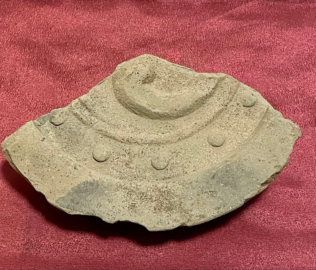 ◎安土城 金箔軒平瓦片・軒丸瓦片 安土桃山 織田信長 古瓦 戦国時代