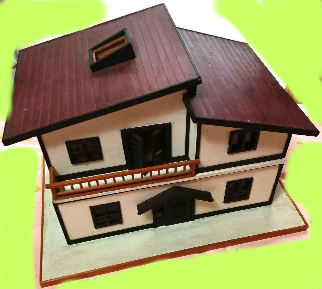 一軒家ミニチュア♦各階屋根取り外し可能です ♦　昭和レトロ　詳細は写真ご参考に❗