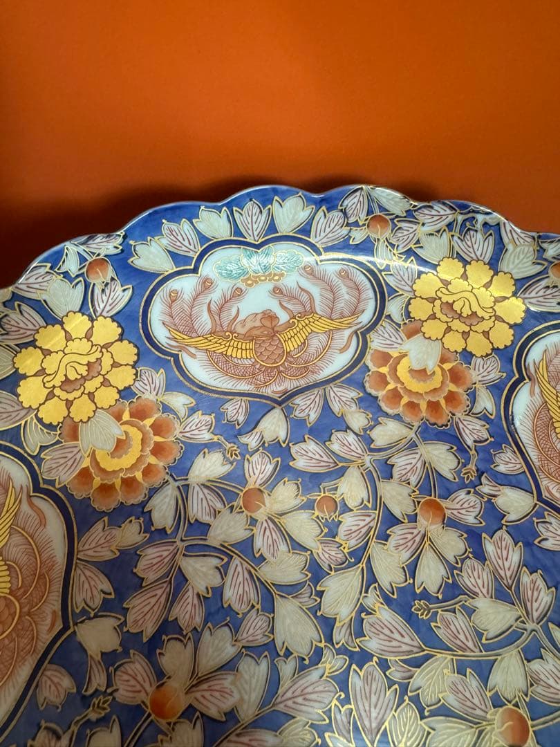 2062 幸楽窯 献上手古伊万里鳳凰 三足高台鉢