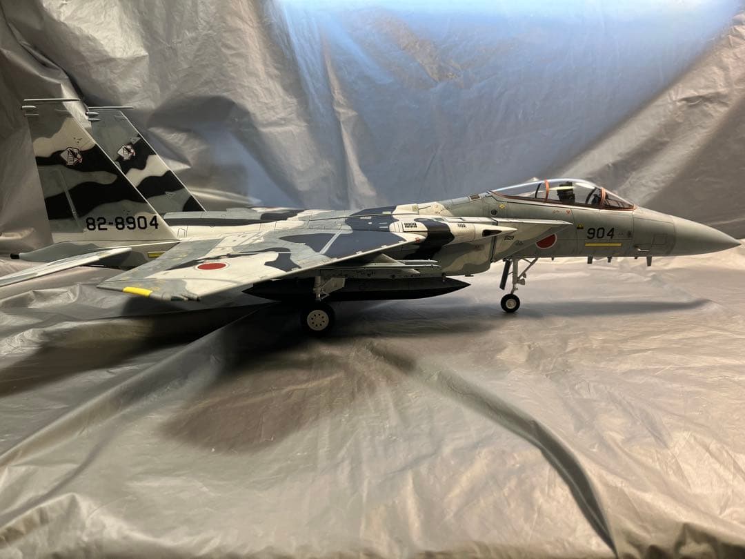 完成品 1/32 タミヤ F-15J ブラック/ホワイト アグレッサー904号機