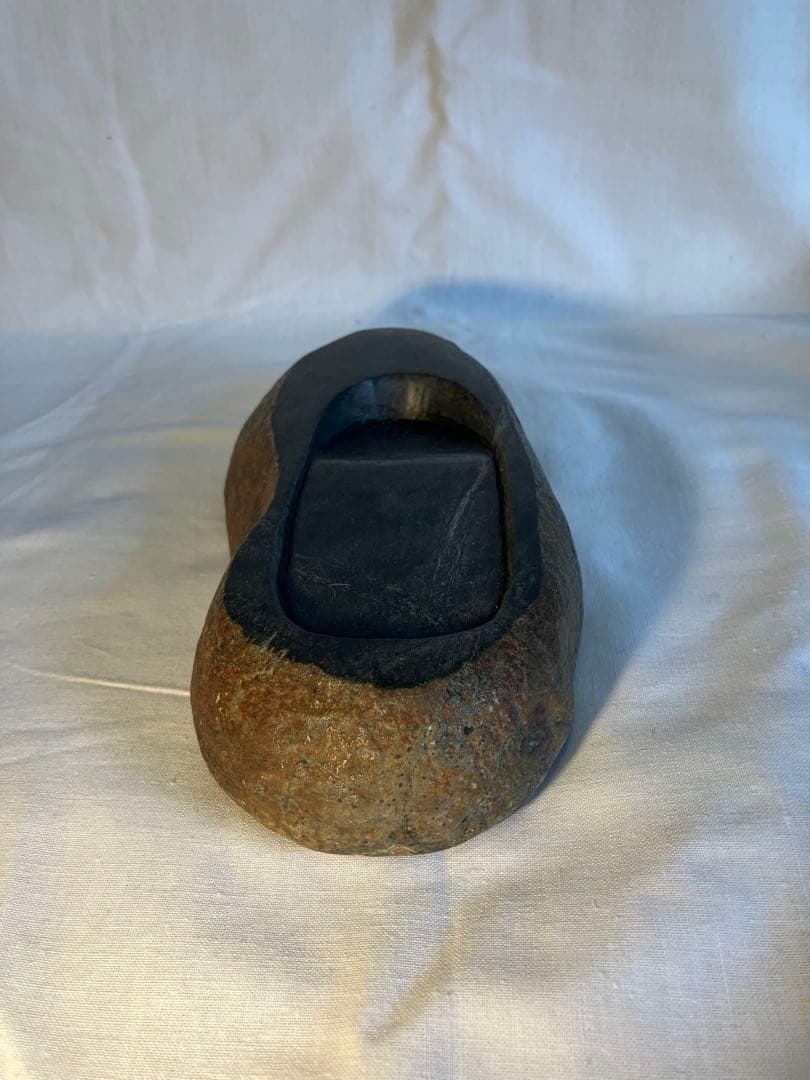 沓形の硯 文房四宝 書道具 自然石