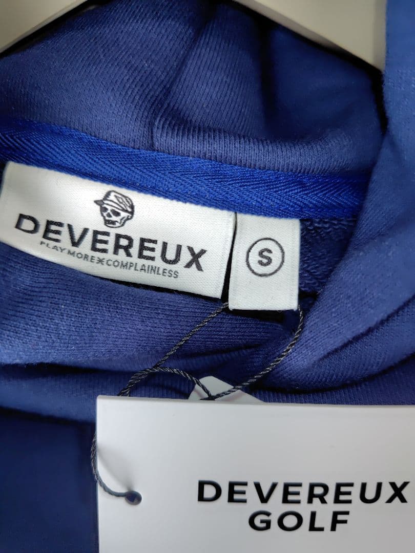 新品【DEVEREUX GOLF】 パーカー／ワッペン刺繍／ネイビー／S