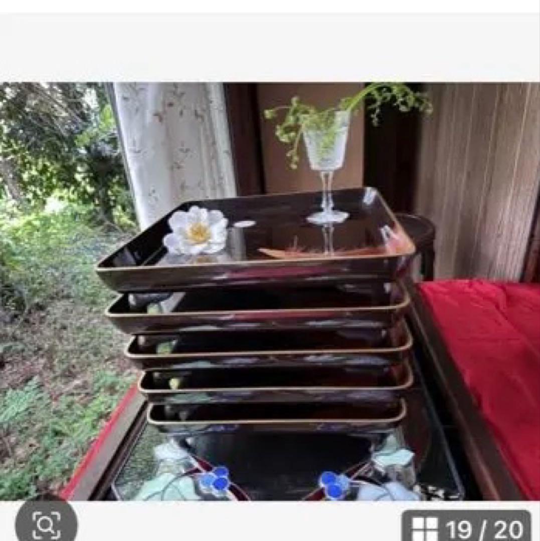 2244様感謝‼️JAPANGOZEN超絶時代蒔絵「源氏物語　須磨　明石」御膳5客