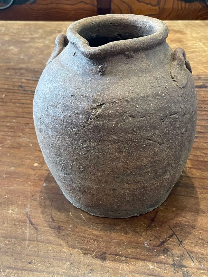 【青海】越前お歯黒壷 六古窯の一つ　室町時代から、江戸時代