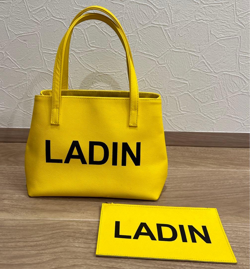 LADIN 黄色 トートバッグ 付属ポーチ付き